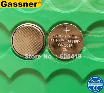 Litija monēta šūnu baterijas CR2016, lai pulksteņi, svari PCB gaismas- svaigu super kvalitāte