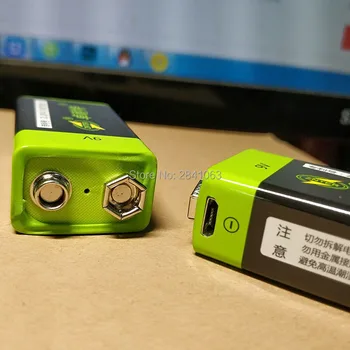 2X ZNTER S19 9V 600mAh USB Uzlādējams li-ion 9V Lipo Akumulatoru, TĀLVADĪBAS Bateriju, mikrofons nē USB kabelis