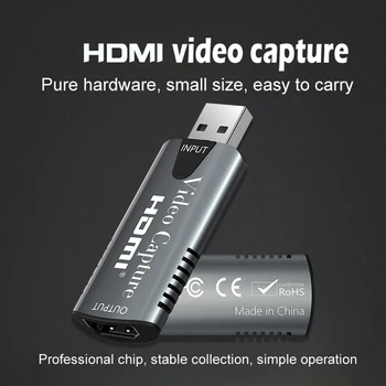 Video Capture Karte, Diktofons Kastes, Sadzīves Datoru Drošības USB 2.0, HDMI-saderīgam HD 1920 x 1080P Daļas tiešraide