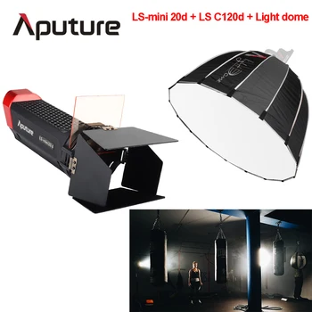 Aputure LS LS mini 20d apgaismojums LS C120d+Gaismas dome taustiņa indikators COB led studijas gaismas foto filmu uzņemšana gaismas ar V-mount