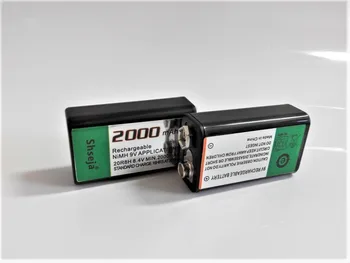 Jauns akumulators 4gab 9v 2000mAh Ni-MH Uzlādējams Akumulators