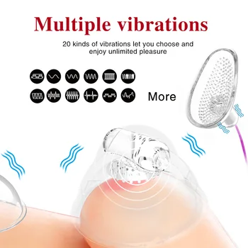 3 Gab Krūšu Galu Vibrators 20 Frekvences Vibrācijas Krūts Stimulators Massager Laizīt Mēli Stimulē Klitoru Erotiska Seksa Rotaļlietas Sieviete