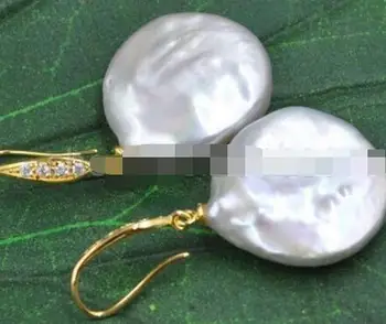 Vairumtirdzniecības cena ^^^ Jaunu 10-11mm saldūdens Dabas pērļu auskaru 925