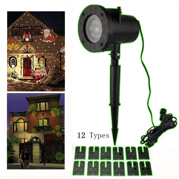 12 Veidi, 6W LED Ziemassvētku Lāzera Sniegpārslas Projektoru Āra LED Ūdensizturīgs Disko Gaismas Mājas, Dārza apgaismojums Iekštelpu Apdares