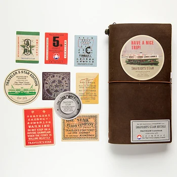 Literatūras Retro Zīmogs Plaknes Hostel Ceļojumu Memo Pad Self-adhesive Label DIY Scrapbooking Dienasgrāmata Albumu Apdare Lipīgs Papīrs Piezīmēm