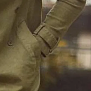ArmyGreen Uzrakt Mētelis Vīriešiem Plus Lieluma Jaka Pavasara Rudens Modes Vienu Krūtīm, Savukārt Apkakle Vīriešu Apģērbu Lugentolo