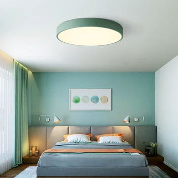 Mūsdienu vienkāršas Ziemeļvalstu personalizētu radošā viesistaba, guļamistaba balkons eju apļveida macaron ultra plānas led griestu lampas