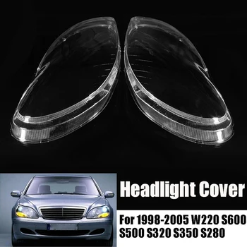 Par Mercedes-Benz S-Klase W220 1998-2005 Auto Lukturu Vāks Skaidrs Lēcu Lukturis Abažūrs Shell
