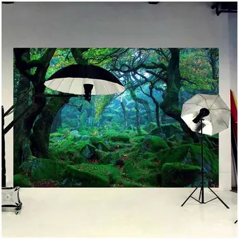 3*5ft Zaļo Džungļu Mežu Fotogrāfijas Fons Studijas Aksesuārus Foto Fona