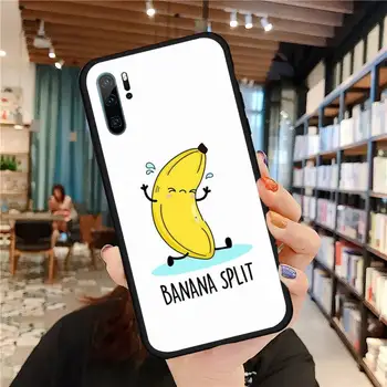 Smieklīgi banānu augļu cute cartoon mākslas Tālruni Gadījumā, Huawei honor Mate P 9 10 20 30 40 Pro 10es 7 8 x Lite nova 5t Vāku Būtiska