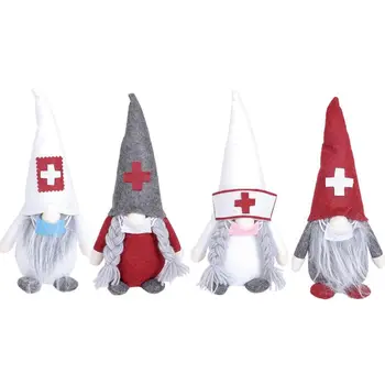 Ziemassvētku Ilgi Cepuri Ārsts, Medmāsa Zviedrijas Gnome Santa Plīša Lelle, Rotaļlietas, Ziemassvētku Dāvanu,