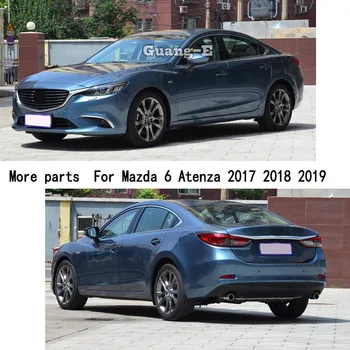 Auto Virsbūves Detektora Iekšējo Nūjas Kadru Lampas Melns, ABS Hromēti Durvju Rokturi Molding Daļa 8pcs Par Mazda6 Mazda 6 Atenza 2017 2018 2019