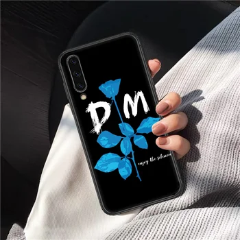 Depeche Joslas Režīma DM Telefonu Gadījumā Samsung Galaxy A10 A20 A30 E A40 A50 A51 A70 A71 A J 5 6 7 8 2017 melnā Vāciņa Tpu