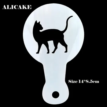 5gab Dzīvnieku Kaķis Spray Modelis Kūka Dekorēšanas Instrumentiem, Kafijas Piens, Tēja Pull Ziedu Pelējuma Dobi Veidni Cepšanai Pelējuma