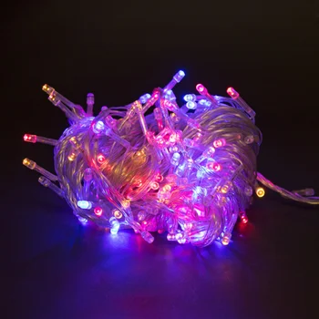 Ziemassvētku vainags lineārā led, 300-600 LED, daudzkrāsains, caurspīdīgs vads