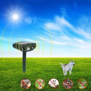 Ultraskaņas dzīvnieku repeller Saules dzīvnieku vadītāja Āra suni draiveri, Dārzs dārza putnu repeller Infrasarkanais sensors, ultraskaņas disks