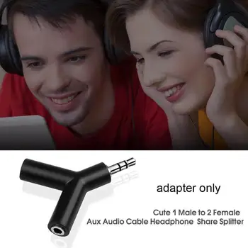 3.5 mm, Y tipa 1 Vīrietis 2 Sieviete Austiņas Austiņas Stereo AUX Audio Splitter Par Xiaomi Converter Austiņu Huawei Adapteri