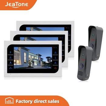 JeaTone Video Durvju Tālruņa Vadu Domofons 2gab Pinhole Kameras + 3pcs 10