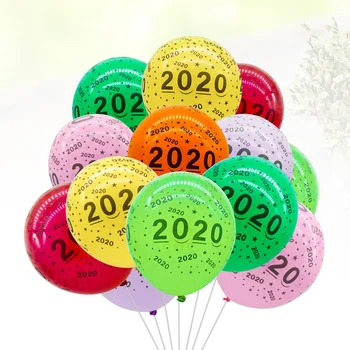 25PCS Numuru 2020. Gadam Baloni Krāsains Lateksa Baloni Puse Dekoratīvās Baloni Jaunā Gada Izlaidums