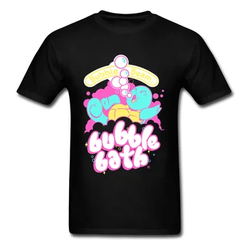 Burbulis Staru T-krekls Vīriešiem burbuļvanna Topi Funny Turtle Drukāts Apģērbs Studentiem Tee Sieviete Kawaii T Krekli Melns