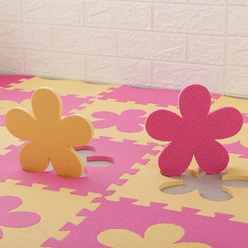 9 Gab. Baby Spēlēt Puzzle Paklājs Ziedi Formas EVA Putu Pamatni Cita Fiksēšanas Paklāji, kas Bērniem Playmat Lien Pad Darbību Grīdas Paklājs