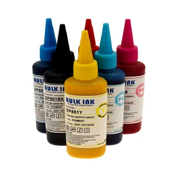 Pigmentu Tintes Pudele EPSON L800 L805 T50 T60 P50 R290 R330 PX650 1500w 1400 1410 Printera Tinte EPSON Ūdens necaurlaidīgs Tintes 600ml