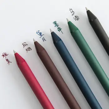 5gab Bagāžnieka Retro Tumšas Krāsas Gēla Pildspalvas 0.5 mm Plānas Journaling Kancelejas preces Dropshipping