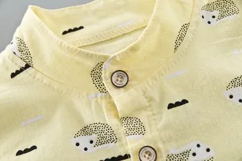 2019 jaunā vasaras bērnu ezis īsām piedurknēm t-krekls + siksna īsās bikses (2 gab apģērbu komplekti bērnu zēniem karikatūra drēbes uzvalku