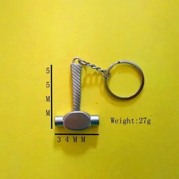 1 Gab. Mini rīks, keychains āmuru keyring vāle keychain metal keychain, cinka sakausējums, atslēgu gredzens rīku keyring radošo keychain