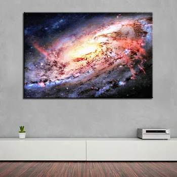 Rāmja Bildes Mājas Dekors Dzīvojamā Istaba Moduļu Plakātu 1 Panelis Visuma Galaxy Dekorācijas HD Iespiesti Mūsdienu Audekls Krāsošana Sienas Māksla