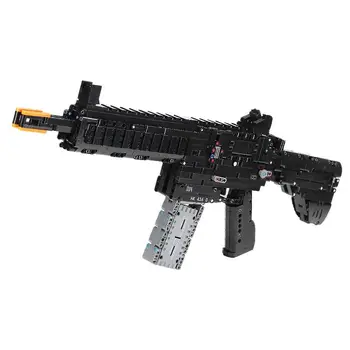 Celtniecības bloki xb24003 uzbrukumu HK416 uzsākot celtniecības bloki ieroci izglītības montāža mazām daļiņām, celtniecības bloki, rotaļlietas