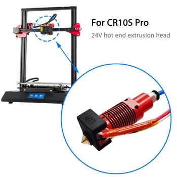 3D Printeri, Aksesuāri, 1m 3D CR-10S Pro Sarkana Apaļa Ekstrūzijas Karstā Beigām 24V 0.2/0.3/0.4/0.5/0.6/0.8/1.0 Sprauslas
