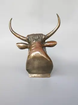 Ķīnas tīra misiņa Precizitātes ražošanas govs galva, amatniecības statuja
