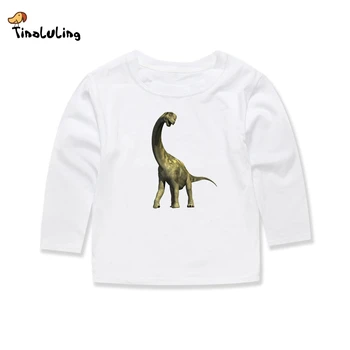 TINOLULING Kids 3D Dinozauru T-Krekli Bērniem, Topi Bērnu Tees Par 2-14 Gadus Long Sleeve T Krekls Bērniem