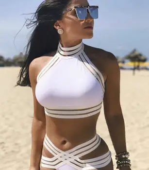 2018 Karstā Pārdošanas Sievietes Sexy Push-up Polsterētām Krūšturis Pārsējs Bikini Komplekts Peldkostīmu, Peldbikses Peldvietu Beachwear Augstas Kvalitātes