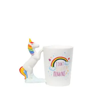 Cretive unicorn handgrip Keramikas Krūzes kafijas krūze Piena Tējas biroja Tases Drinkware Labāko dzimšanas dienas Dāvanu ar Dāvanu Kastē