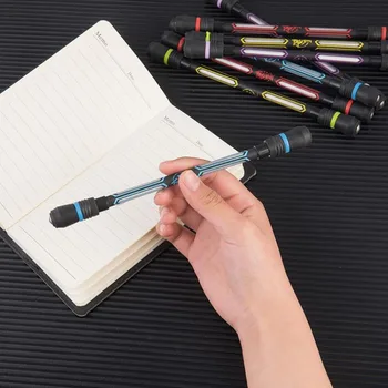Svelme Rotējošo Lodīšu Pildspalvas Savukārt Vērpšanai Spēļu Pildspalvu Bērniem Gaismas Krāsains Spilgti LED Radošo Flash Dāvanu Rotaļlietas Skolas Piegāde