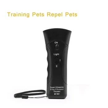 Pet Suns Treneris Repeller LED Ultraskaņas Anti Riešana Ultraskaņas Kontroles Ierīces 3 in 1 Anti Riešana Stop Mizas Suņu Apmācību Ierīces