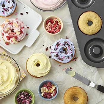 Donut Pelējuma DIY Kūka Pelējuma, Virtuves Rīku, Šokolādes Cepumu Non-Stick Konfektes Pelējuma Oglekļa Tērauda Donut Cepšanas Panna Virtuves Rīki