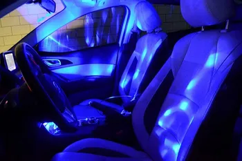 Auto-Stils, Auto USB LED Krāsains Atmosfērā Gaismu Ford Focus Kugas Fiesta Ecosport Mondeo Aizbēgt Explorer Malas Mustang Fusion
