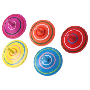 Smieklīgi Rotējošo Multicolour Koka Vilciņš Bērniem, Rotaļlietas, Tradicionālo Bērnu Rotaļlietas