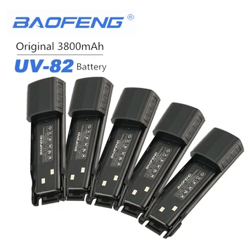5GAB Oriģināls Baofeng UV-82 3800MAh Palielināt 7.4 V Pagarināts Gaidīšanas Uzlādējamā Li-on Baterija, lai Baofeng UV82 Walkie Talkie