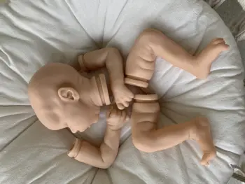 NPK 18inch bebe atdzimis leļļu komplekti DVĪŅU ļoti mīksts spilgti nekustamā touch svaigu krāsu unpainted nepabeigtu lelle daļas DIY