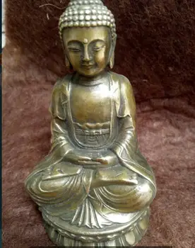 Ķīnas vara skulptūra guanyin bodhisatva attēls Budas metāla rokdarbu