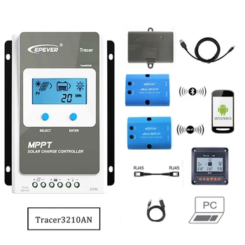 Tracer3210AN 30A MPPT Saules Uzlādes Kontrolieris 3210AN 3210A MT50 eBox-WIFI-01 eBox-BLE-01 Bluetooth eLog01 RTS300R47K3.81.A pc