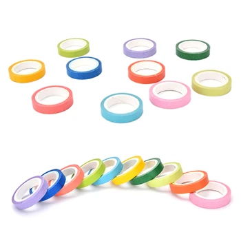 New Rainbow Roll DIY Washi Lipīga Papīra Lentes Masking Tape Self Adhesive Tape Scrapbooking Dekoratīvās Albums Dāvanu Lentes
