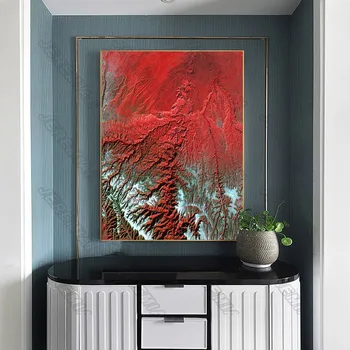 Krāsains Sērijas Abstraktās Glezniecības Plakātu Ūdensizturīgs Tintes Bezrāmju Auduma Apdare Attēlu, Sienas Uzlīmes, Home Decoration