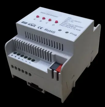 Sinerģija 21 LED Kontrolieris EOS 08 KNX Reostats 4 * 5.A DIN Sliedes