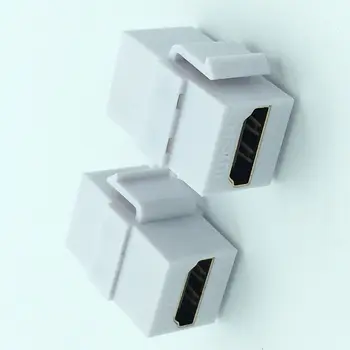 HDMI Keystone Ievietojiet Savienotāju HD Zelta Sienas Plāksne Adaptera Ligzda BALTS