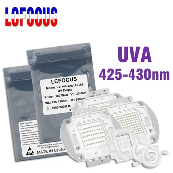 UV Purple 3W 5W 10W 20W 30W 50W 100W 300W 500W 425nm 430nm COB LED Chip 50 100 300 W Vatu Gaismas Krelles DIY Ultravioletās Lampas